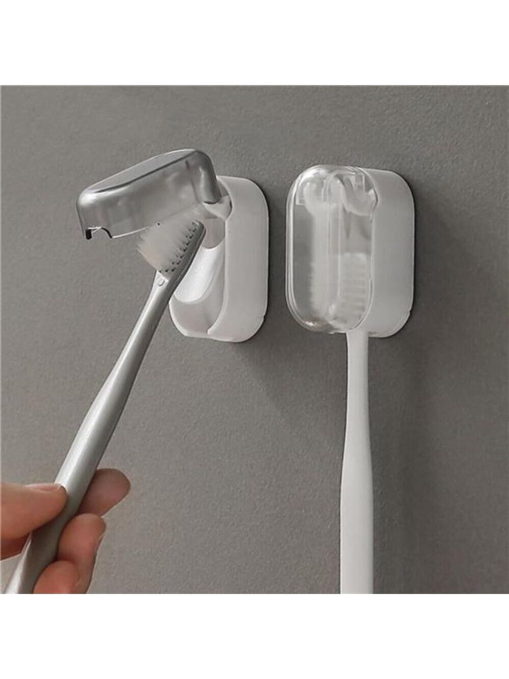 Travel Toothbrush Head Covers Toothbrush Protector Case Wall Mounted Organizer